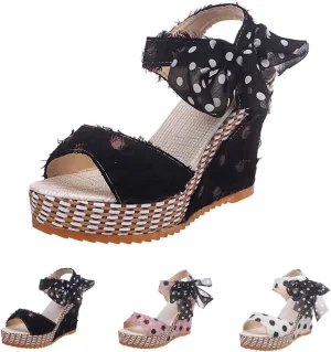 Wedge Sandals for Women Comfortable 2025 Dressy Platform Espadrilles Sandals Elegant Floral Ankle Strap Summer Shoes