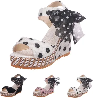 Wedge Sandals for Women Comfortable 2025 Dressy Platform Espadrilles Sandals Elegant Floral Ankle Strap Summer Shoes