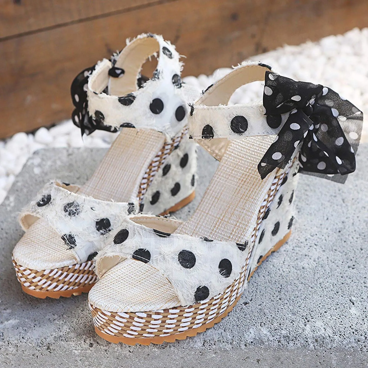 Wedge Sandals for Women Comfortable 2025 Dressy Platform Espadrilles Sandals Elegant Floral Ankle Strap Summer Shoes