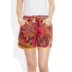 Womens Cotton Printed Beach Shorts Summer Pants Indian X- Large Size,W-CSRTXL-2828