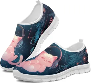 Womens Loafers Stylish Slip On Low Tops Fitness Non Slip Gym Sneakers Comfort Casual Lightweight Walking Shoes for Workout Dressy