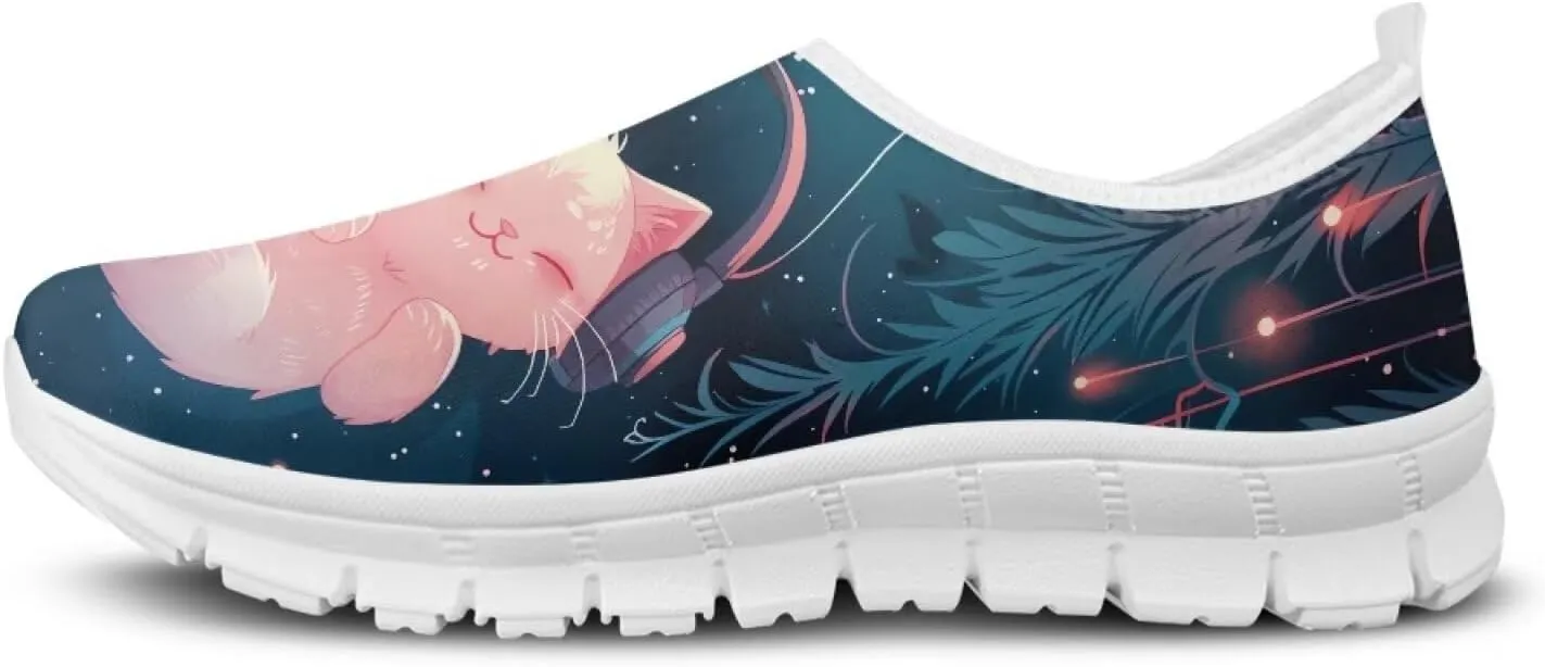 Womens Loafers Stylish Slip On Low Tops Fitness Non Slip Gym Sneakers Comfort Casual Lightweight Walking Shoes for Workout Dressy