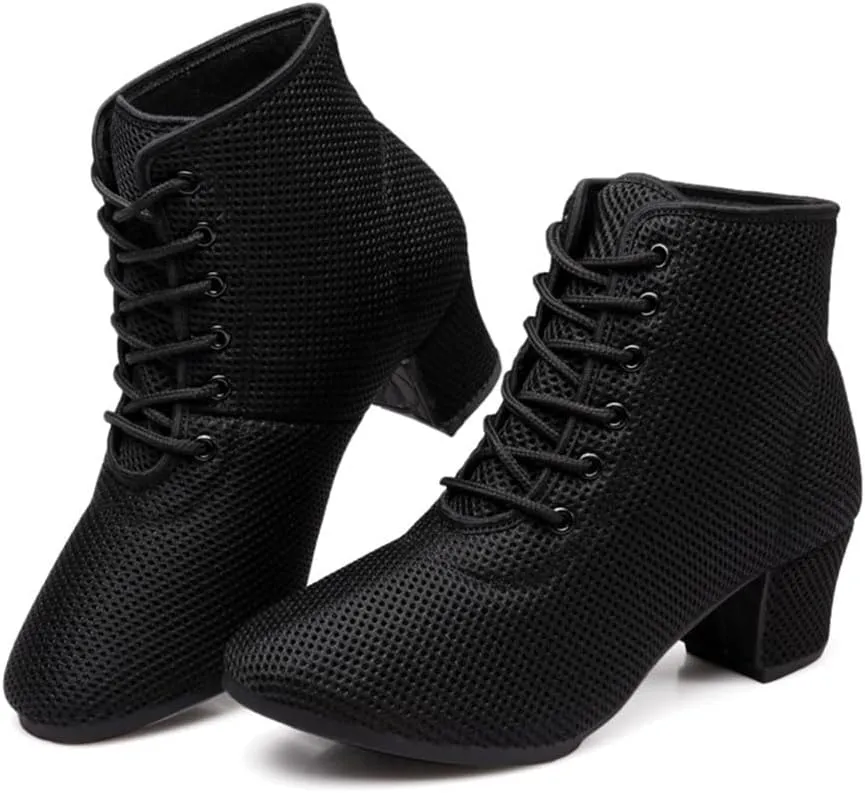 Women's Practice Dancing Shoes, Breathable Jazz Boots Non-Slip Comfortable Practice Ballroom Shoes for Femlae