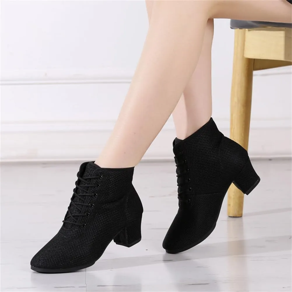 Women's Practice Dancing Shoes, Breathable Jazz Boots Non-Slip Comfortable Practice Ballroom Shoes for Femlae