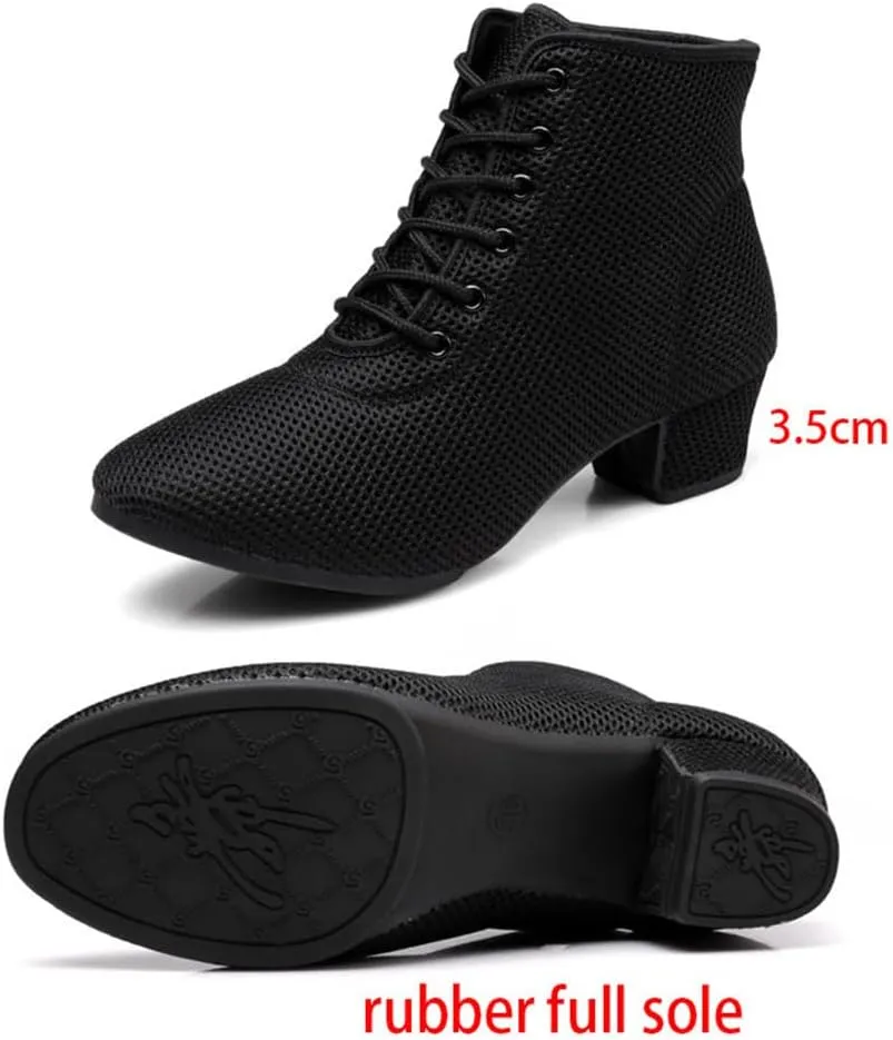 Women's Practice Dancing Shoes, Breathable Jazz Boots Non-Slip Comfortable Practice Ballroom Shoes for Femlae