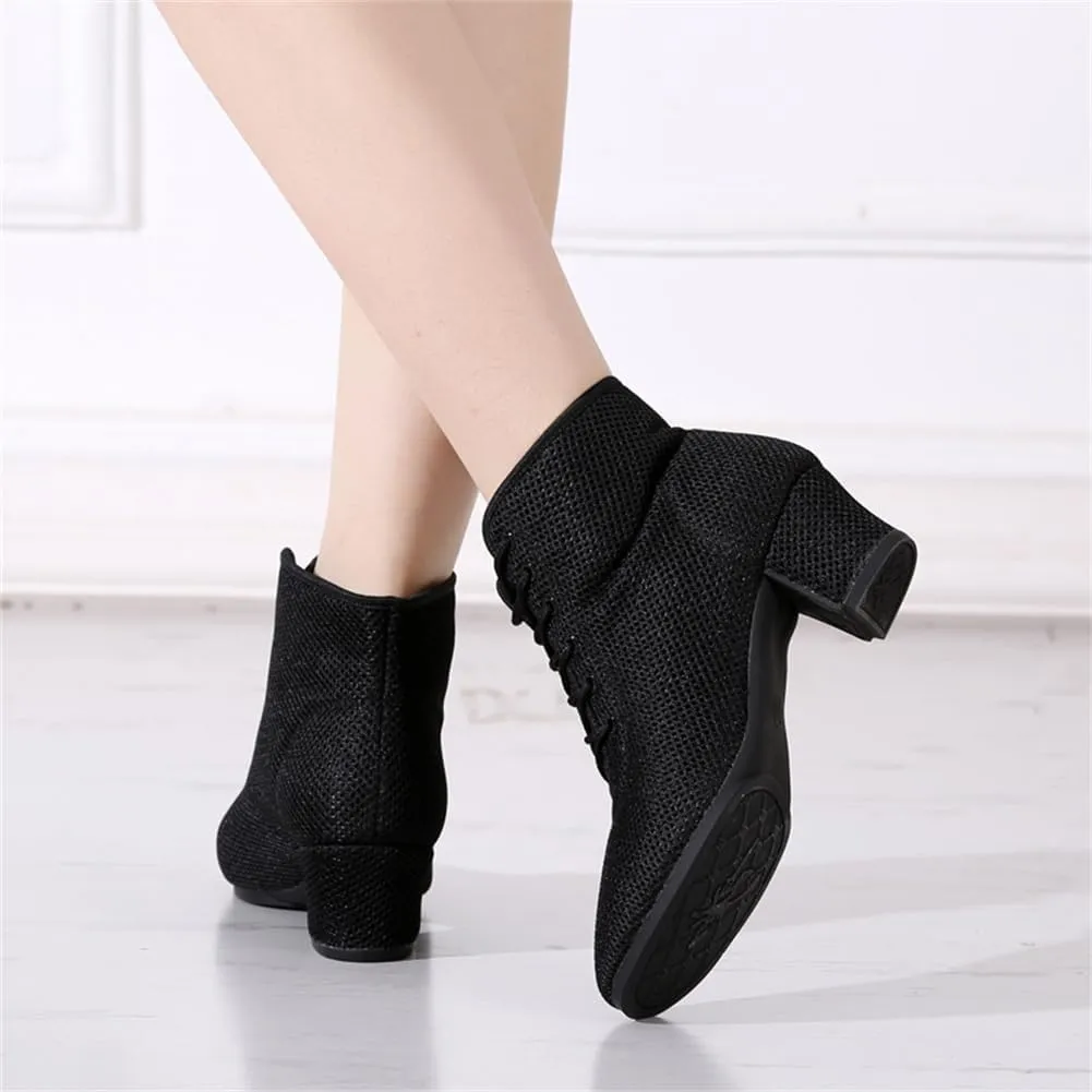 Women's Practice Dancing Shoes, Breathable Jazz Boots Non-Slip Comfortable Practice Ballroom Shoes for Femlae