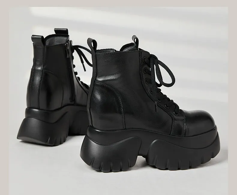 Women's Real Cow Leather Retro Boots