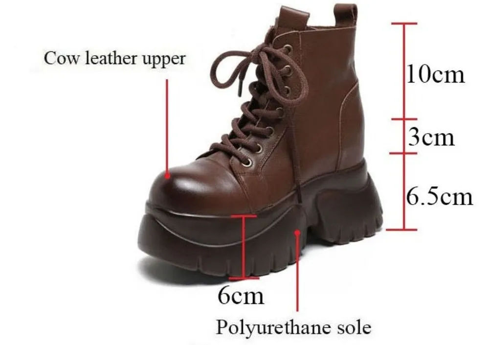 Women's Real Cow Leather Retro Boots