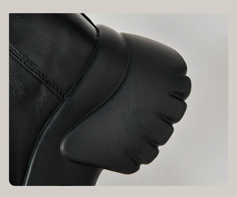 Women's Real Cow Leather Retro Boots