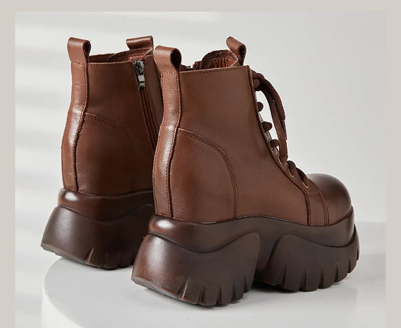 Women's Real Cow Leather Retro Boots