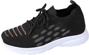 Women's Sneaker : Stylish, Lightweight, and Breathable Footwear for (6.5 UK Black)