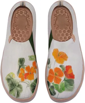 Women's Vibrant Flowers Slip On Summer Loafers Breathable Colorful Stylish Knit Footwear Lightweight Machine Washable Comfort Shoes