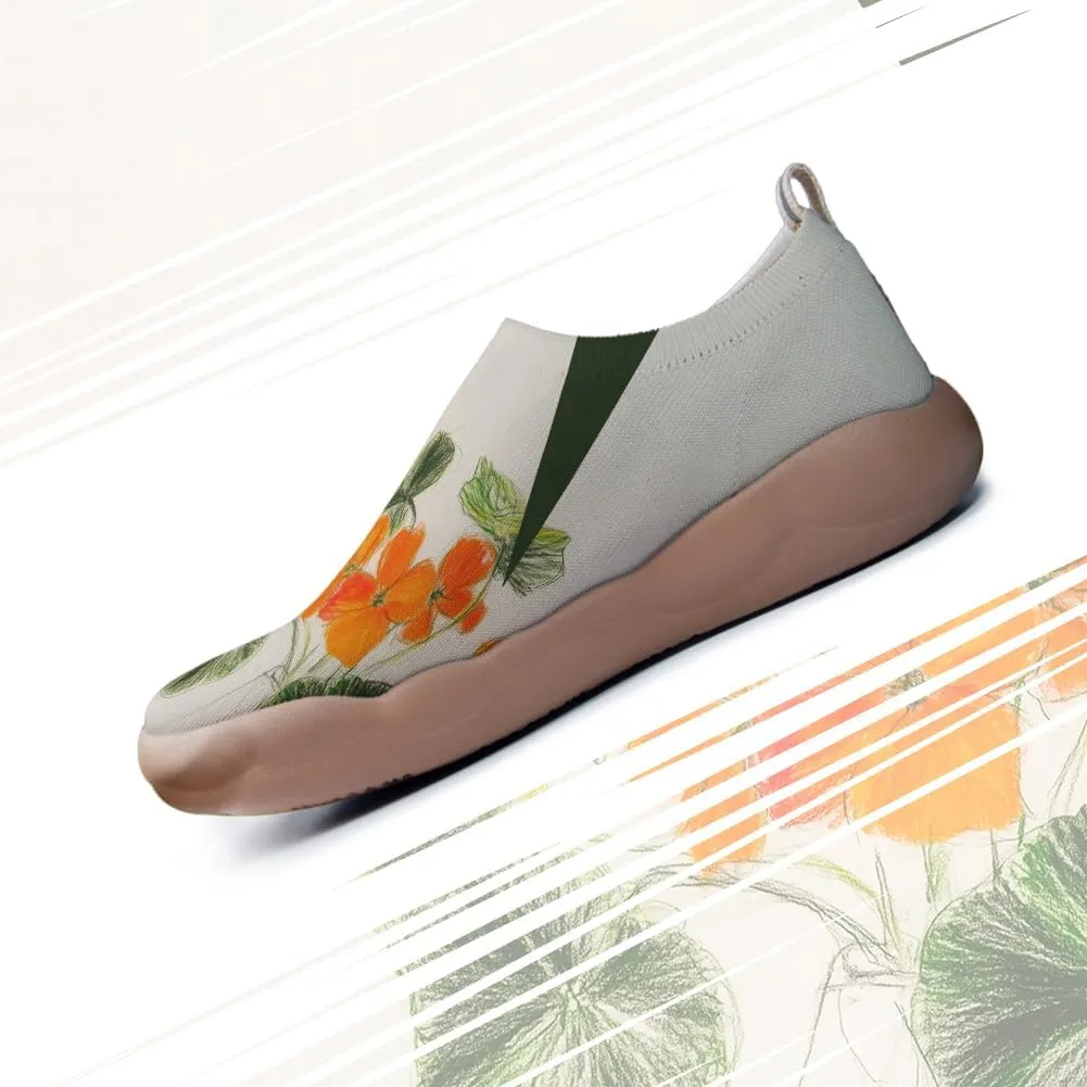 Women's Vibrant Flowers Slip On Summer Loafers Breathable Colorful Stylish Knit Footwear Lightweight Machine Washable Comfort Shoes