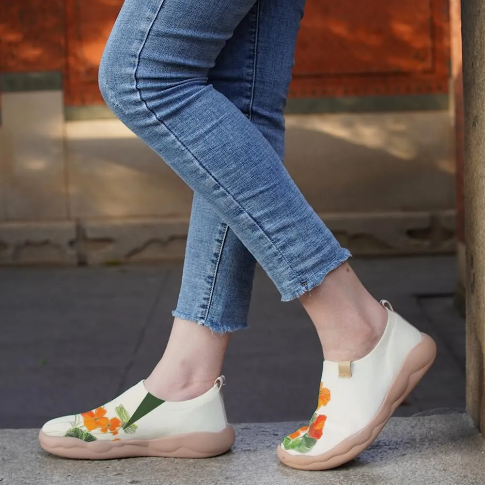 Women's Vibrant Flowers Slip On Summer Loafers Breathable Colorful Stylish Knit Footwear Lightweight Machine Washable Comfort Shoes