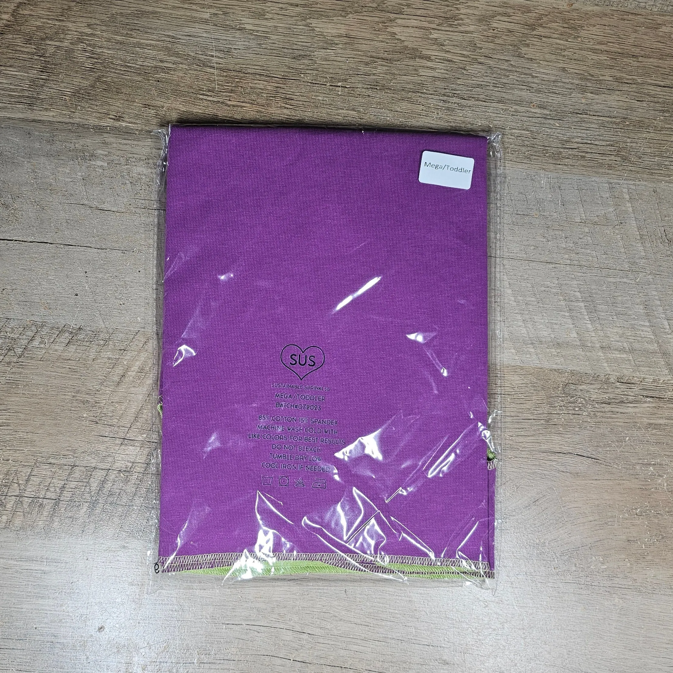 XL Preflat 2 layer  cotton Spandex - Purple/green